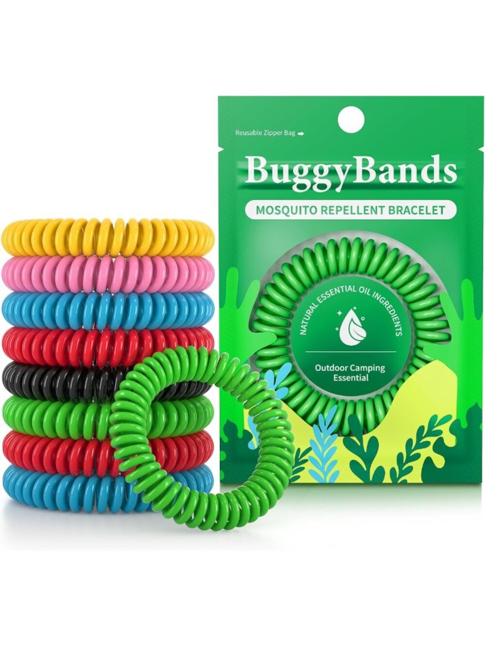 48 Pack DEET-Free Mosquito Repellent Bracelets for Adults & Kids - Safe